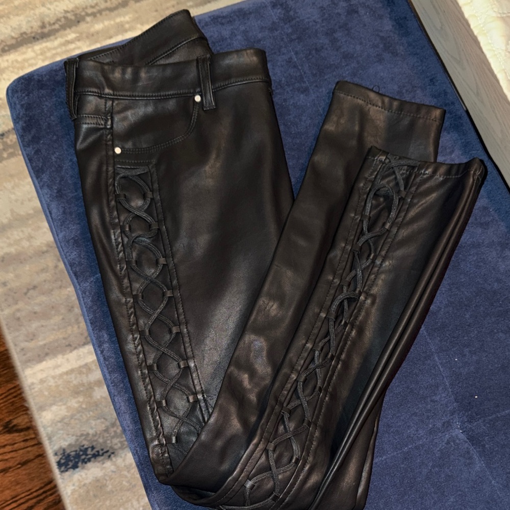 Blank NYC Black Leather Skinny Pants